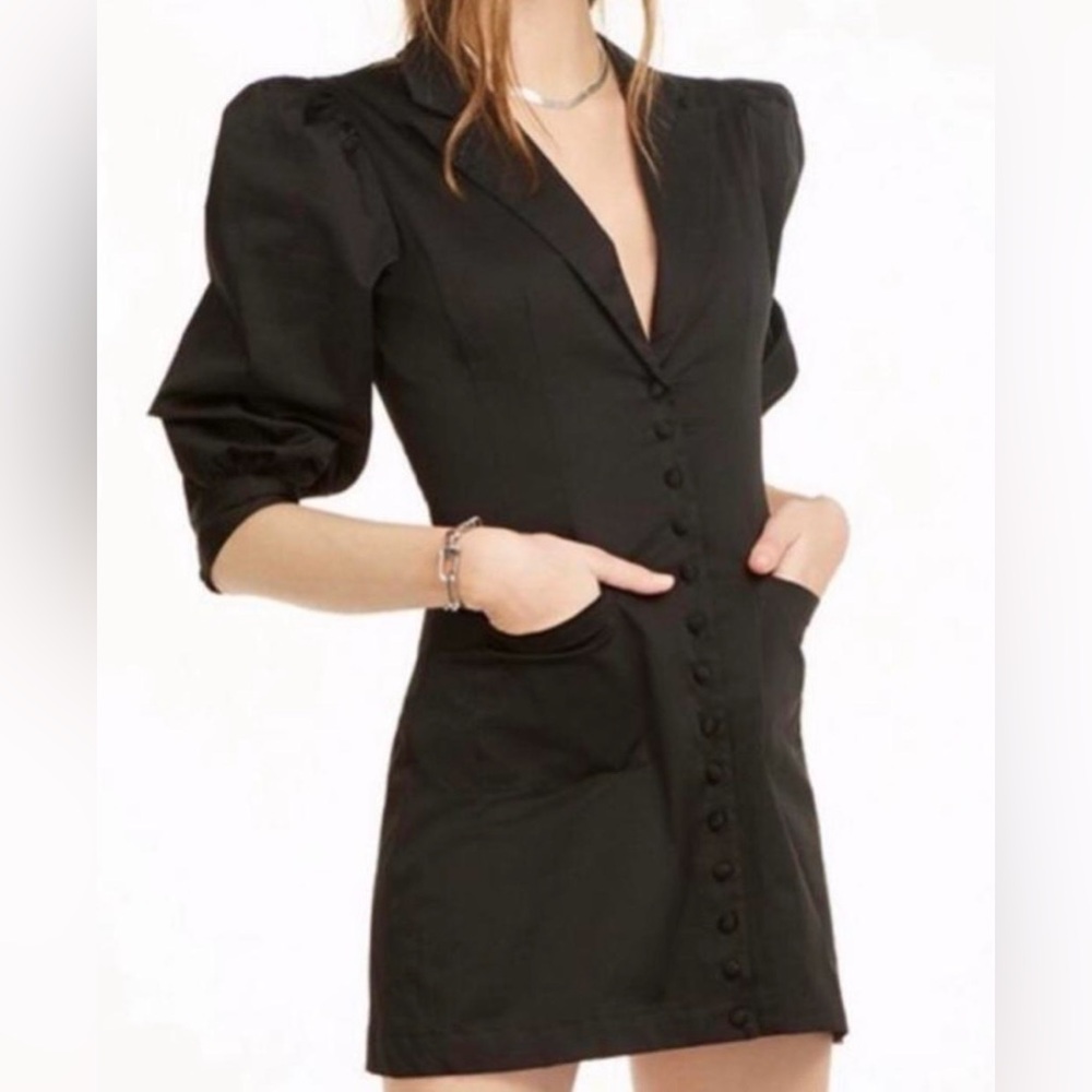 DANIELLE BERNSTEIN tuxedo Mini black dress